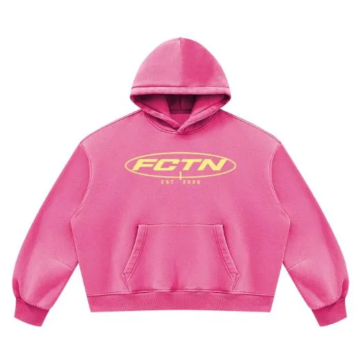 Basic Hoodie in Rose Red, front