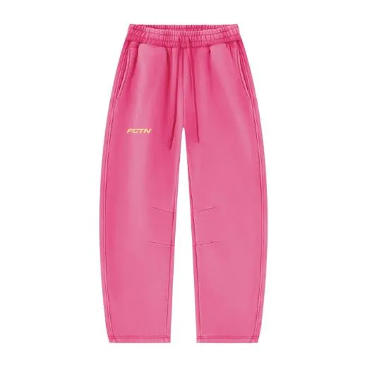 Basic Sweatpants in Rose Red, front